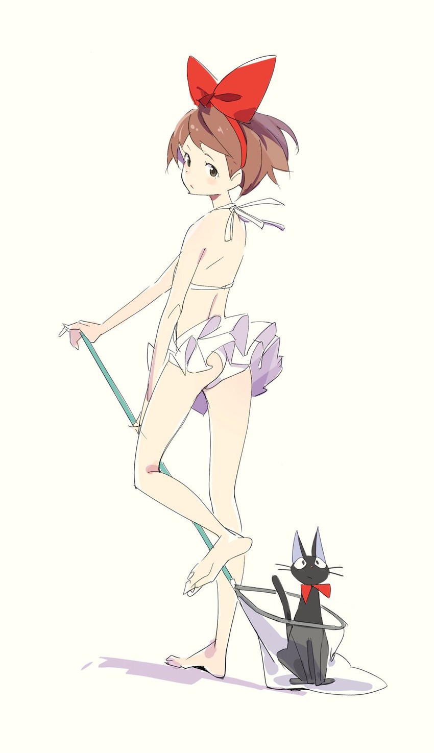 kiki and jiji (studio ghibli and 1 more) drawn by popman3580