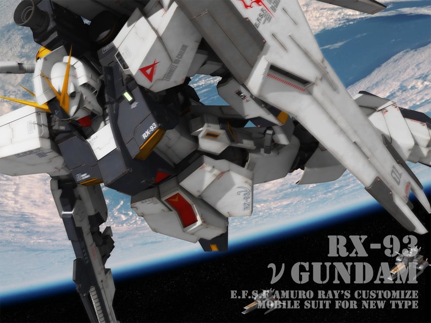 nu gundam (gundam and 1 more) drawn by tomholy