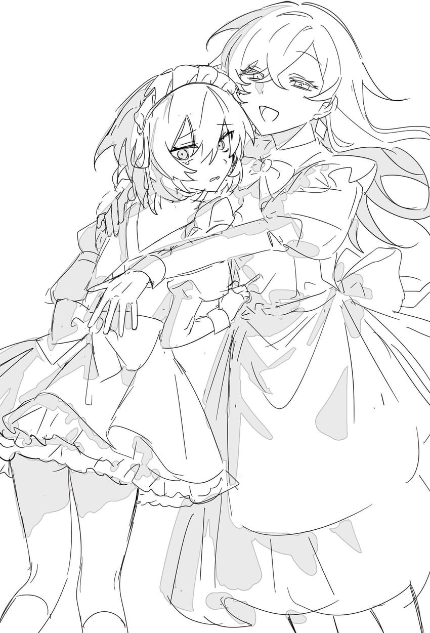 choutsugai shirou and isshiki suzu (uuultra c) drawn by lingzhaoo