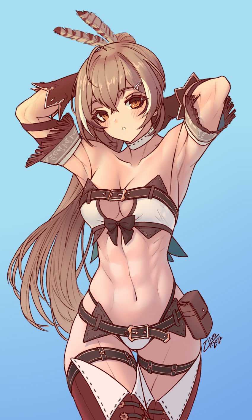 nanashi mumei (hololive and 1 more) drawn by zhvo