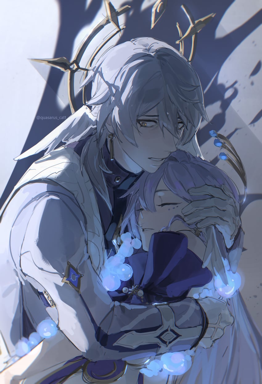 robin and sunday (honkai and 1 more) drawn by quasarus_catt