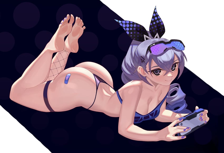 silver wolf (honkai and 1 more) drawn by roxy_thefoxy
