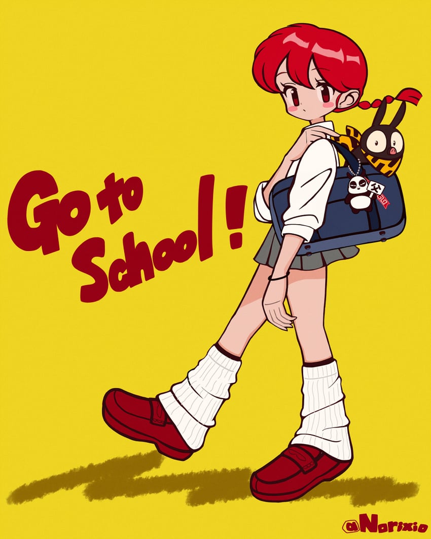 ranma-chan and p-chan (ranma 1/2) drawn by norixio