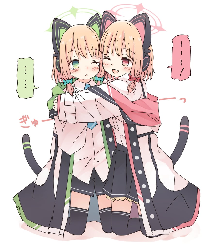 momoi and midori (blue archive) drawn by kamotsu_yasai