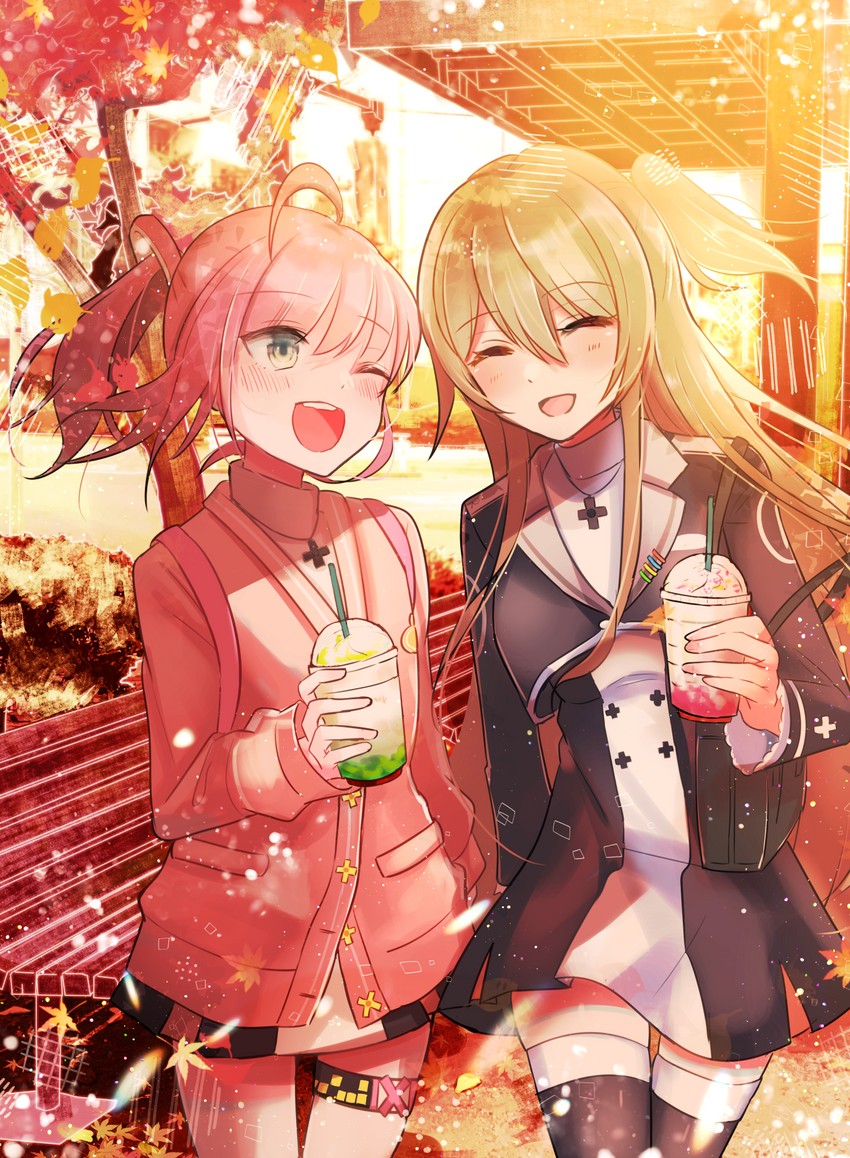 yumesaki kaede and sakuragi miria (game club project) drawn by thi_fure