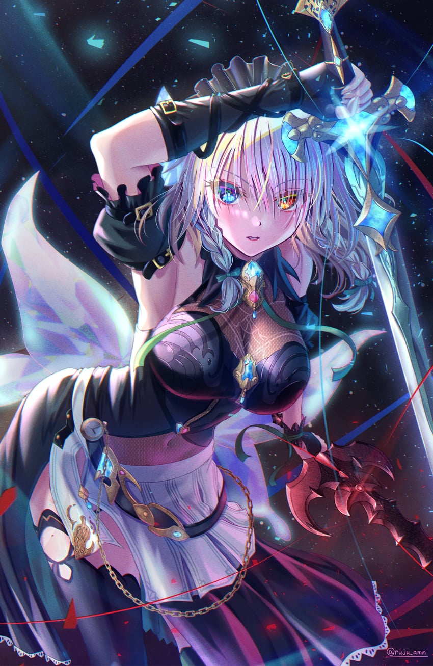 izayoi sakuya (touhou and 1 more) drawn by rouge_(my_rouge)