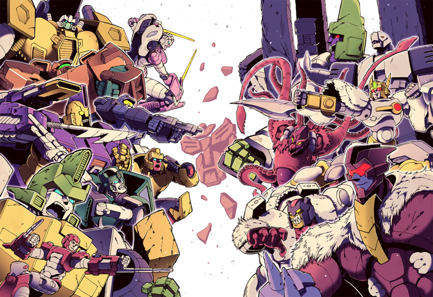arcee, springer, kup, impactor, tidal wave, and 10 more (transformers and 1 more) drawn by borezet