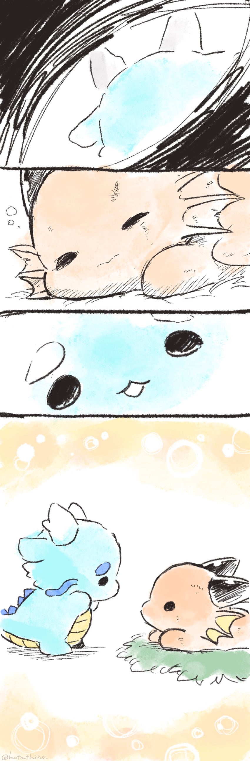 touyouryuu-san and seiyouryuu-san (original) drawn by hotathino