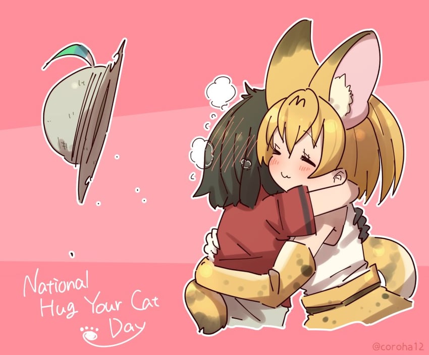 serval and kaban (kemono friends) drawn by coroha