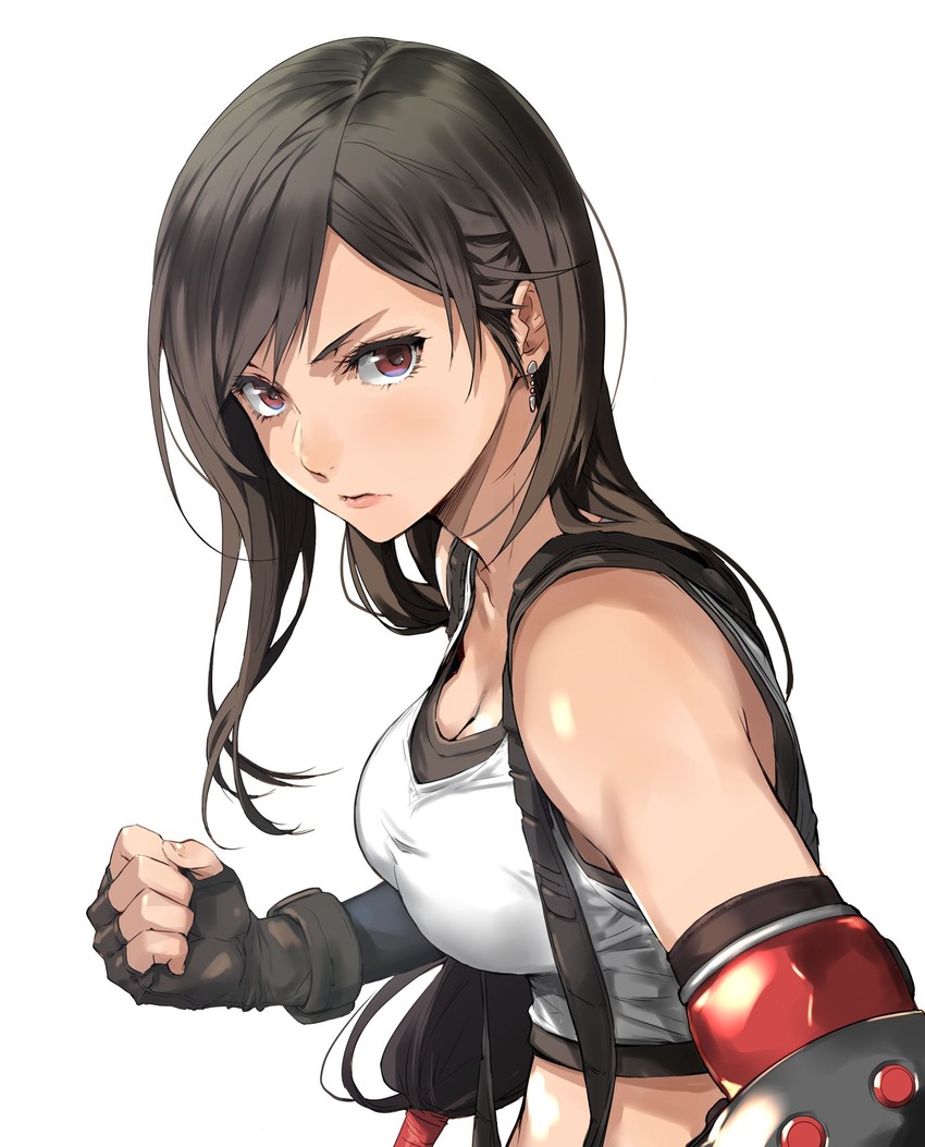tifa lockhart (final fantasy and 2 more) drawn by enami_katsumi