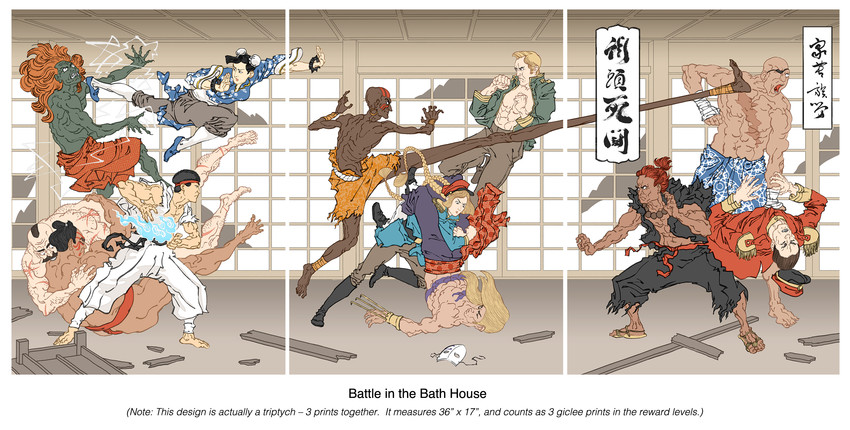 chun-li, cammy white, ryu, zangief, akuma, and 7 more (street fighter and 1 more) drawn by jed_henry