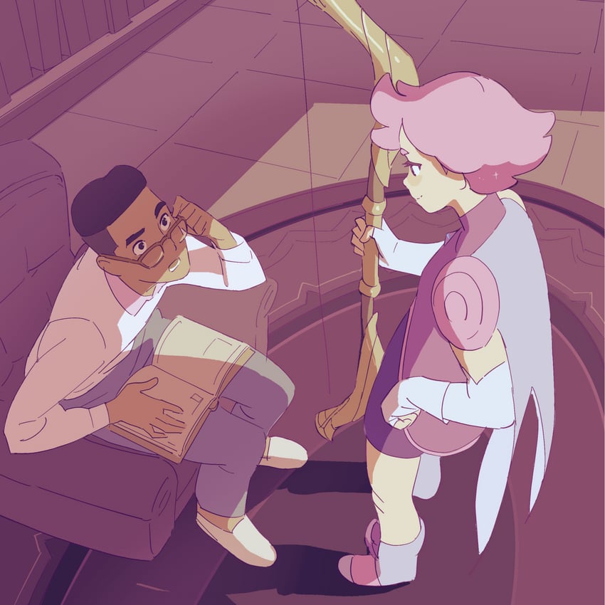 glimmer and bow (she-ra and the princesses of power) drawn by 55bata6rou