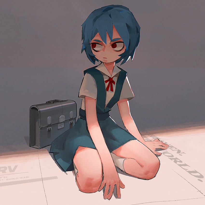 ayanami rei (neon genesis evangelion) drawn by geniski66