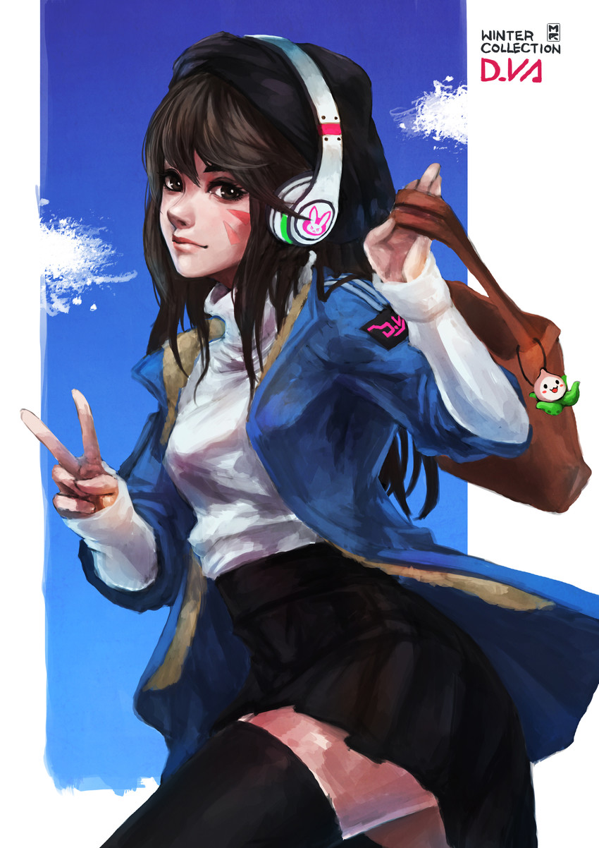 d.va (overwatch and 1 more) drawn by monori_rogue