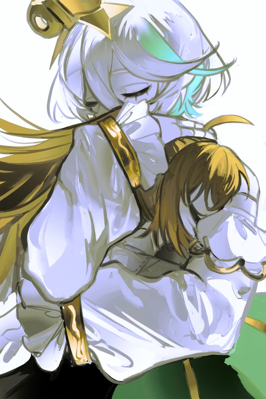 nanashi mumei and cecilia immergreen (hololive and 1 more) drawn by pungson_mori