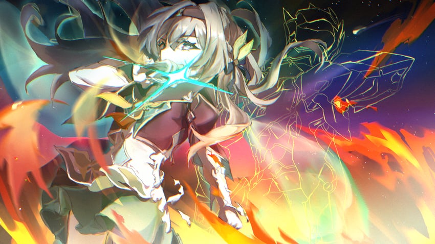 firefly and sam (honkai and 1 more) drawn by kurokoshou_(siakabe)