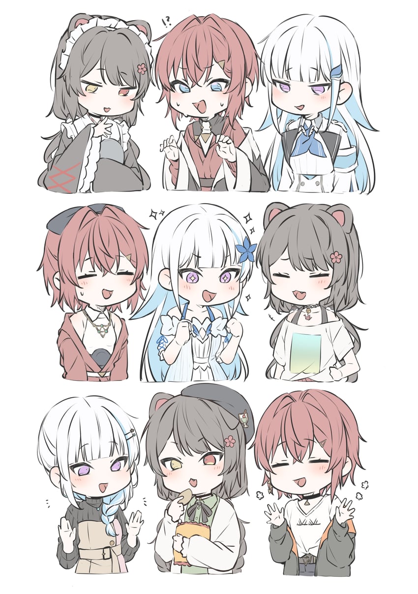 lize helesta, ange katrina, and inui toko (nijisanji) drawn by natukirai030