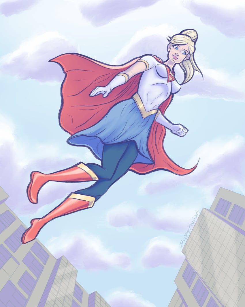 supergirl (dc comics and 1 more) drawn by cinemadness