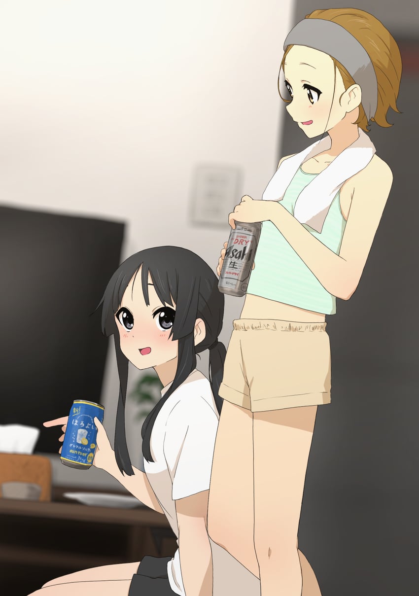 akiyama mio and tainaka ritsu (k-on! and 1 more) drawn by kicchi_(tmgk)