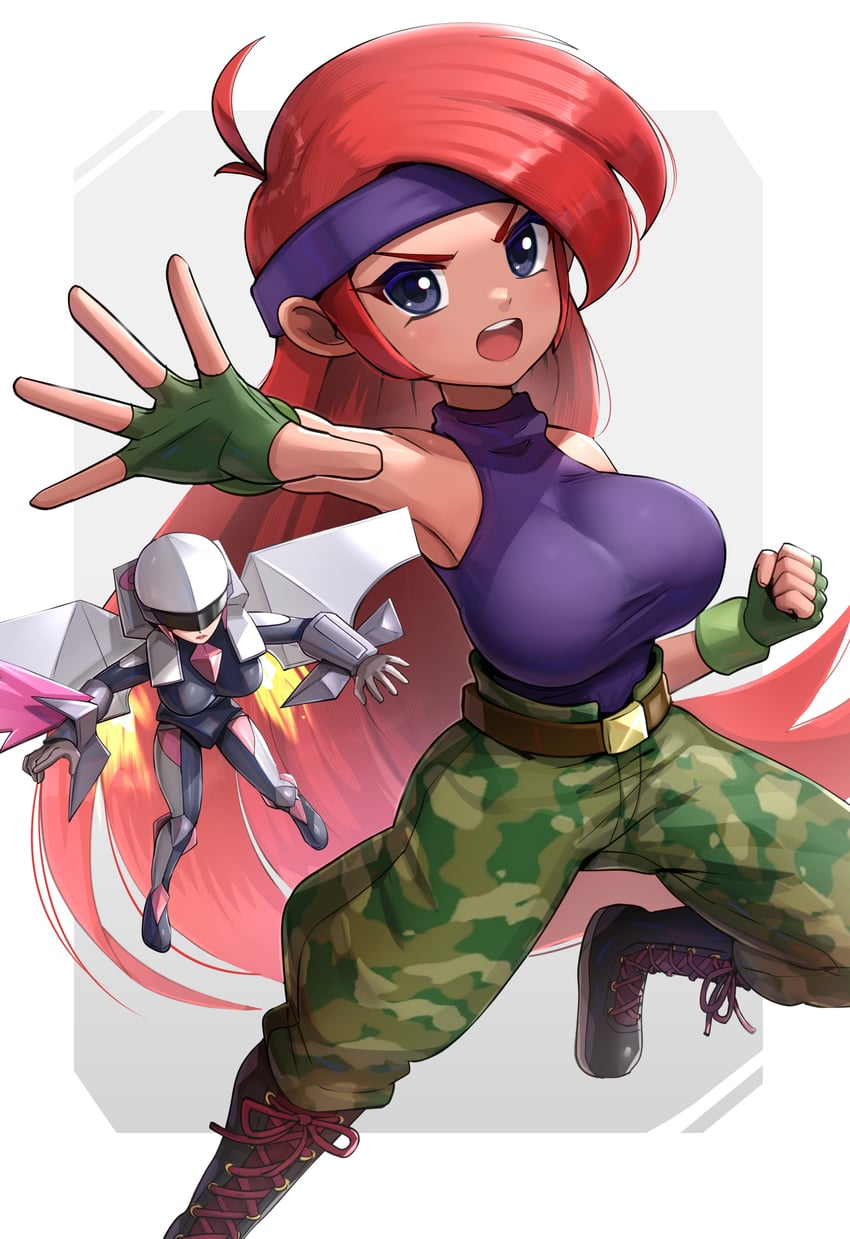 nanase and majel (custom robo and 1 more) drawn by gonzarez