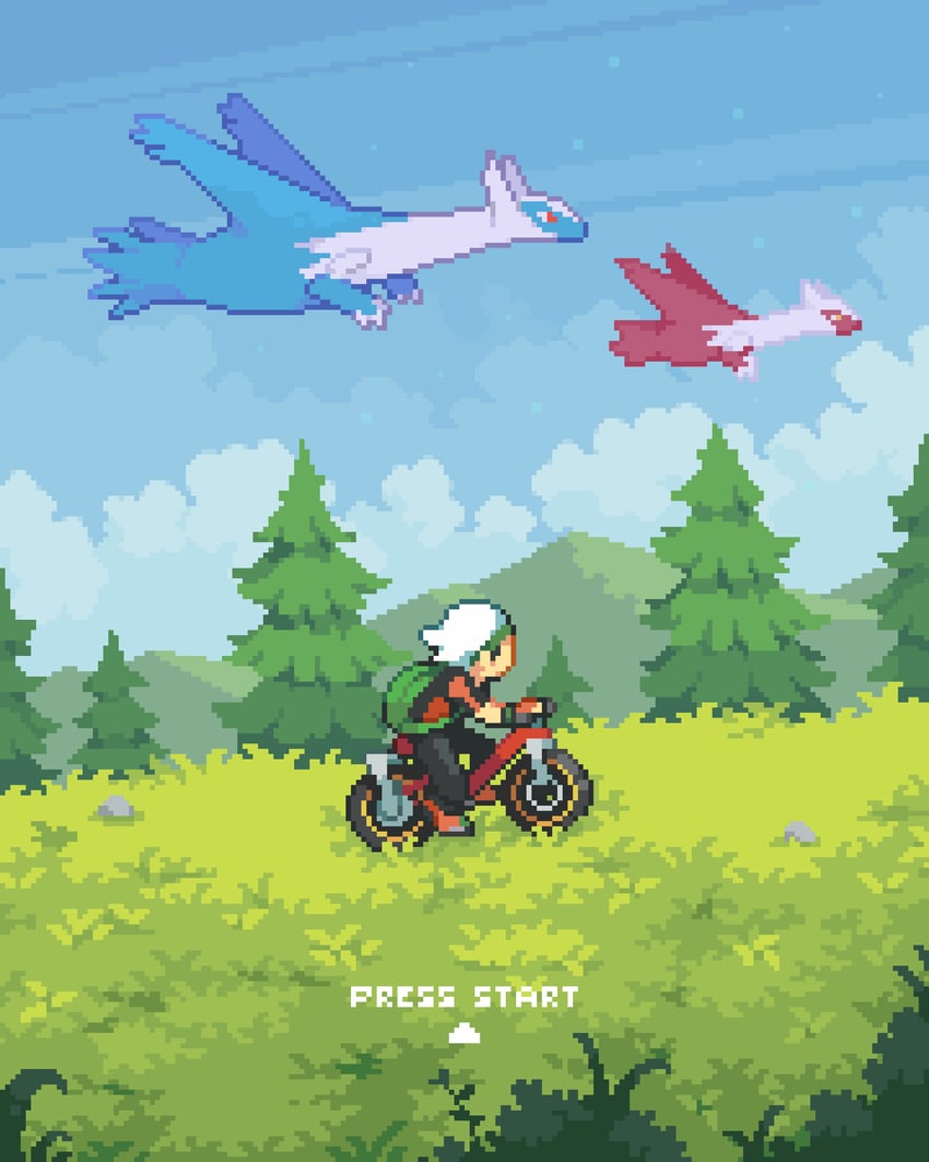 brendan, latias, and latios (pokemon and 1 more) drawn by arkhai