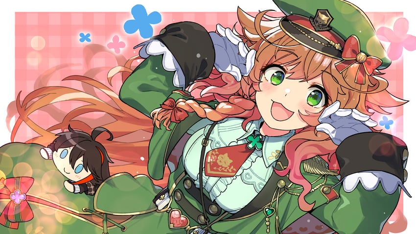 saegusa akina and warabeda meiji (nijisanji) drawn by yugami_gooshu