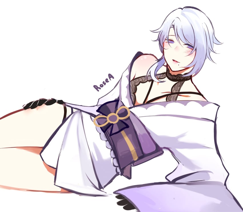 raiden shogun and kamisato ayato (genshin impact) drawn by fffmeldelotp