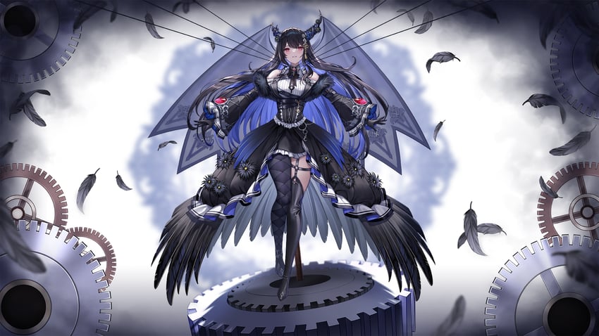 nerissa ravencroft and walpurgisnacht (hololive and 2 more) drawn by lunacle
