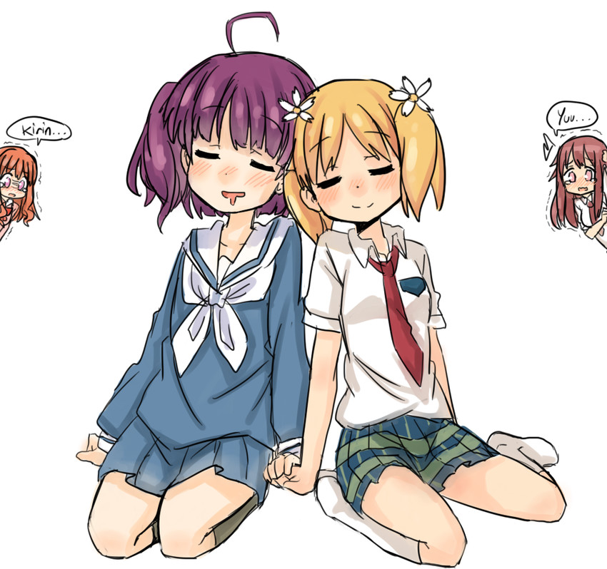takayama haruka, sonoda yuu, machiko ryou, and morino kirin (sakura trick and 2 more) drawn by drawfag