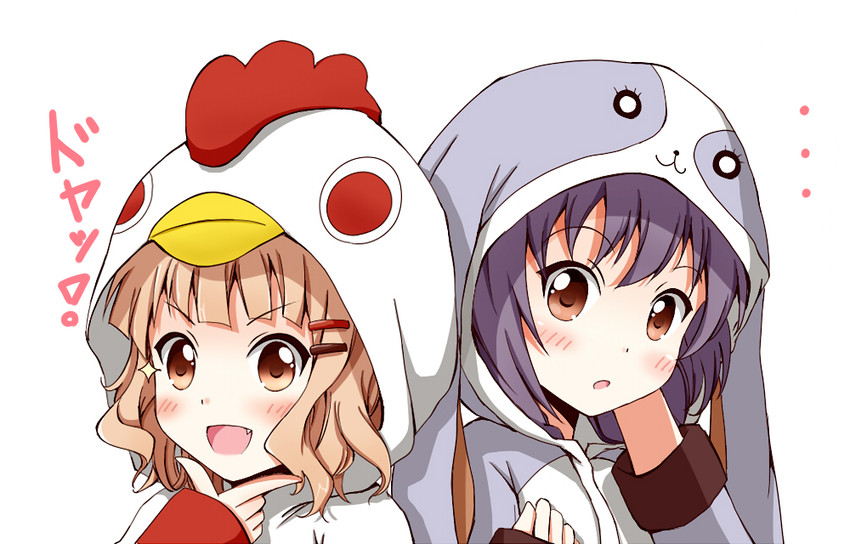oomuro sakurako and furutani himawari (yuruyuri) drawn by aikawa_ryou