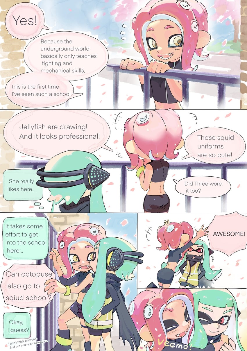 agent 8 and agent 3 (splatoon) drawn by lantern_madoyoi