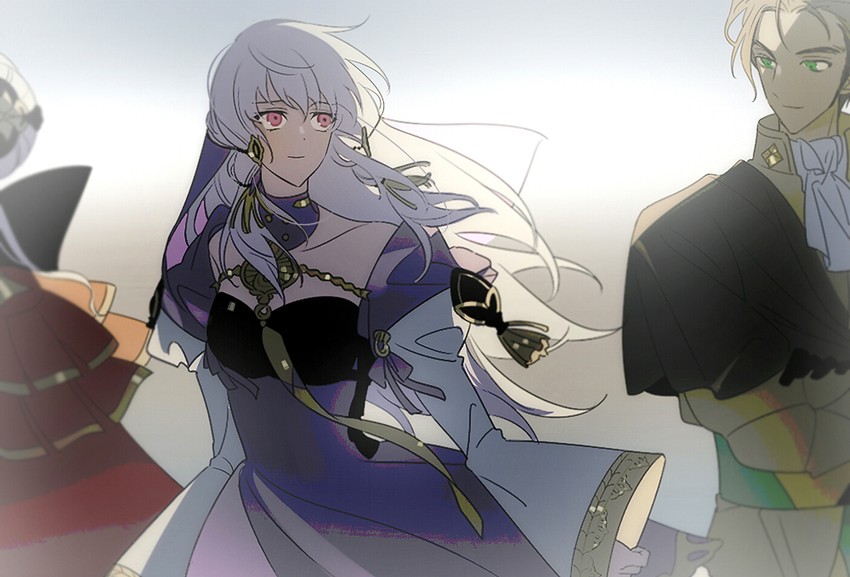 edelgard von hresvelg, lysithea von ordelia, and claude von riegan (fire emblem and 1 more) drawn by vo1ez