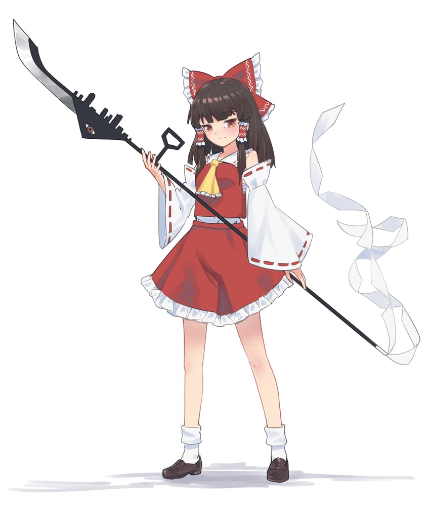 hakurei reimu (touhou and 1 more) drawn by littiecy