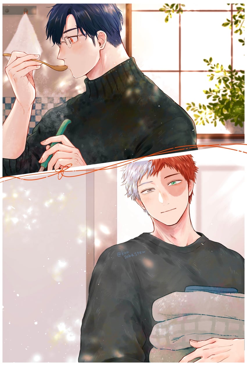 todoroki shoto and iida tenya (boku no hero academia) drawn by konsobastew