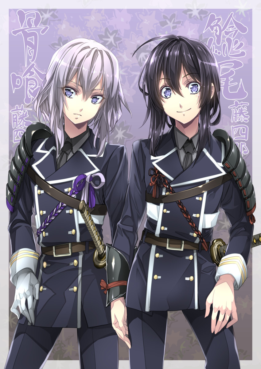 namazuo toushirou and honebami toushirou (touken ranbu) drawn by ichikawa_ryuunosuke