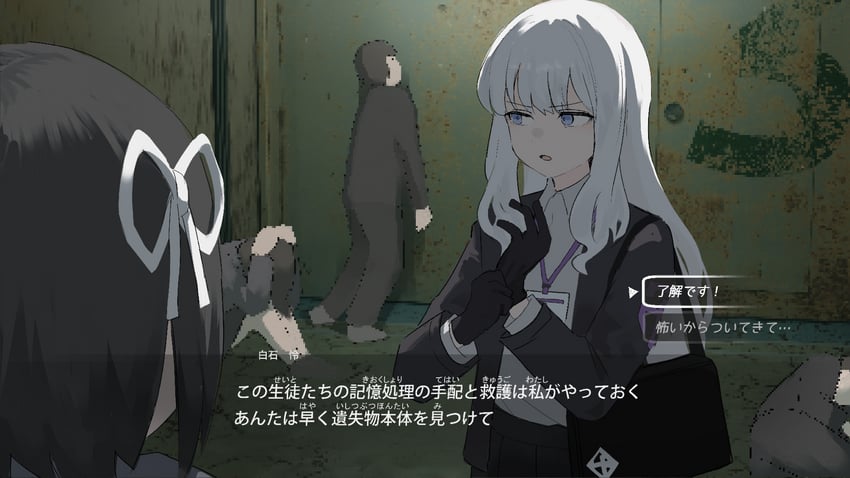 protagonist and shiraishi rei (lost property control organization) drawn by samidare_(hoshi)