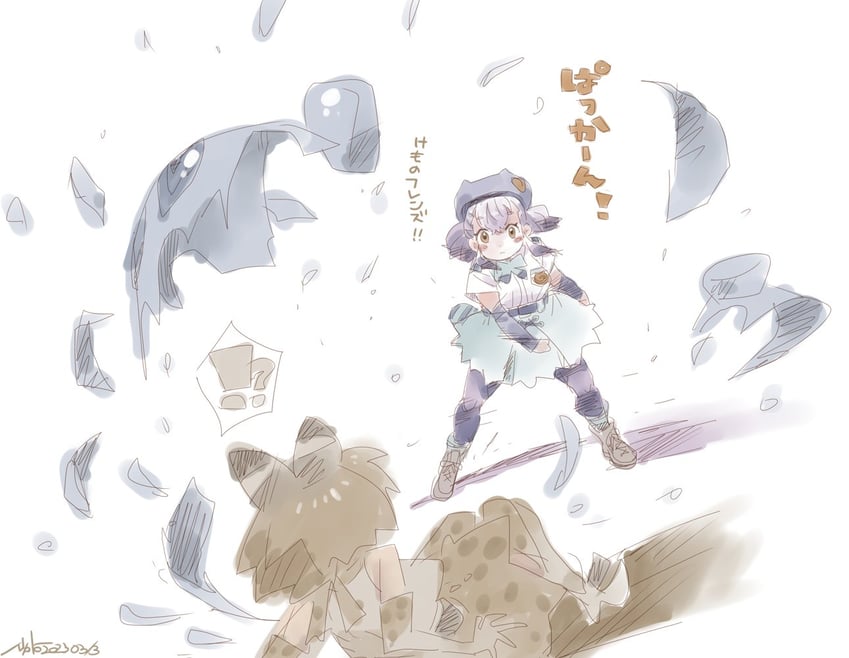 serval, cellien, and hikari (kemono friends) drawn by nyororiso_(muyaa)