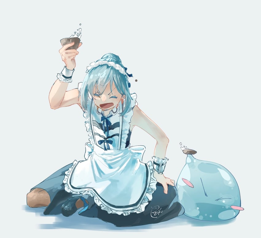 rimuru tempest (tensei shitara slime datta ken) drawn by poyuiko_oekk
