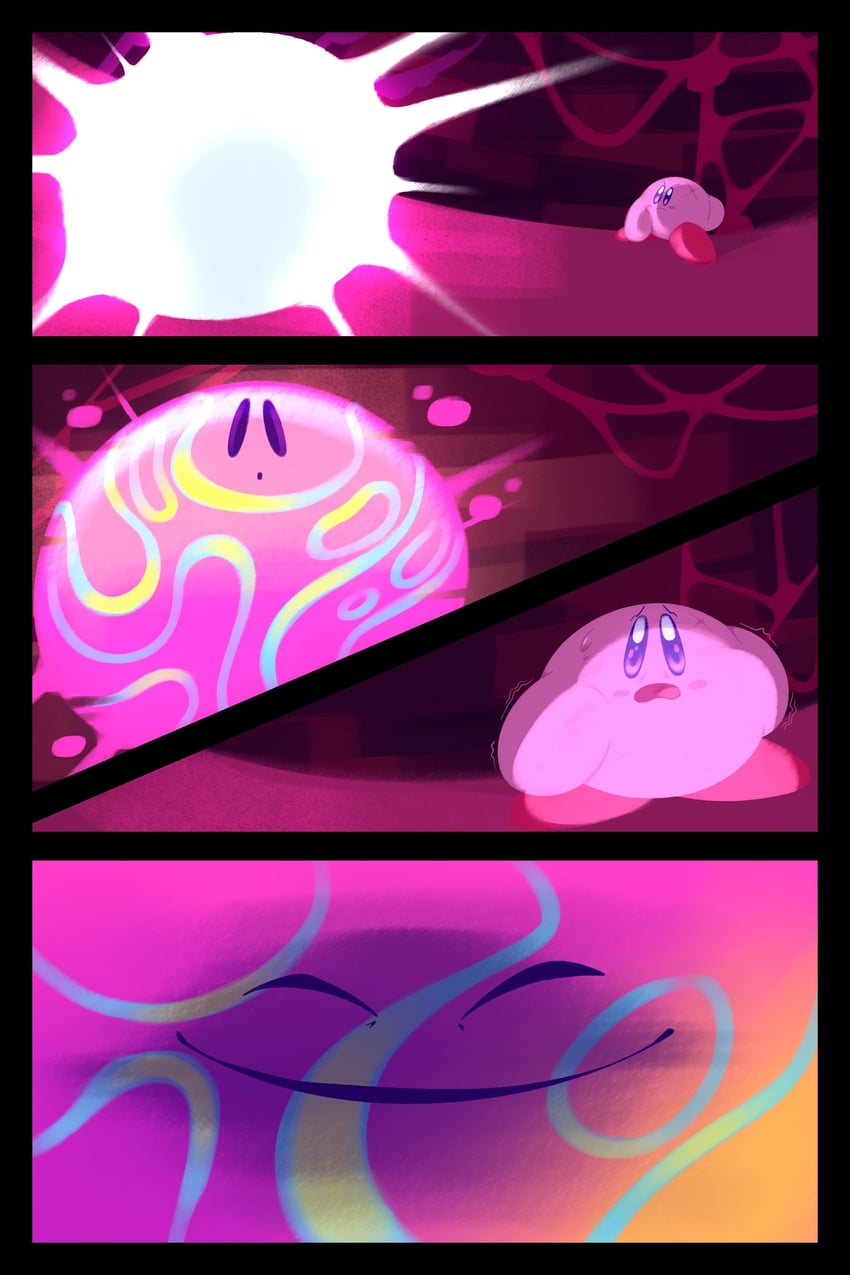 kirby and void termina (kirby and 1 more) drawn by the_mad_fanatic