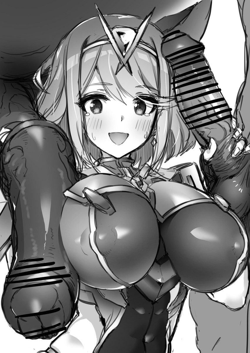 pyra (xenoblade chronicles and 1 more) drawn by hiropon_(hiroto21111)