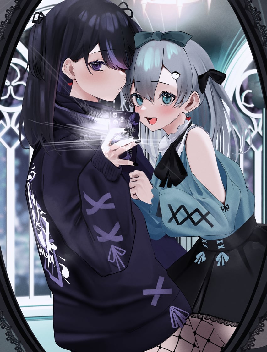 miki and yua (nijisanji and 1 more) drawn by oreazu