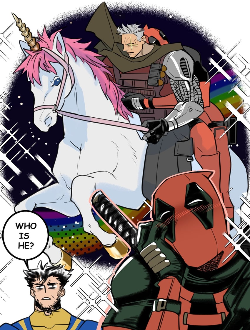 wolverine, deadpool, and cable (marvel and 6 more) drawn by rozaroza