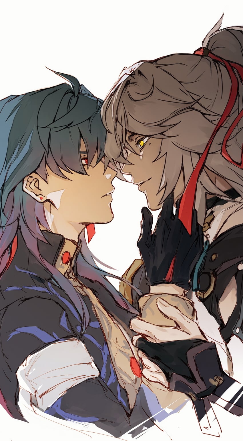 blade and jing yuan (honkai and 1 more) drawn by complete1226