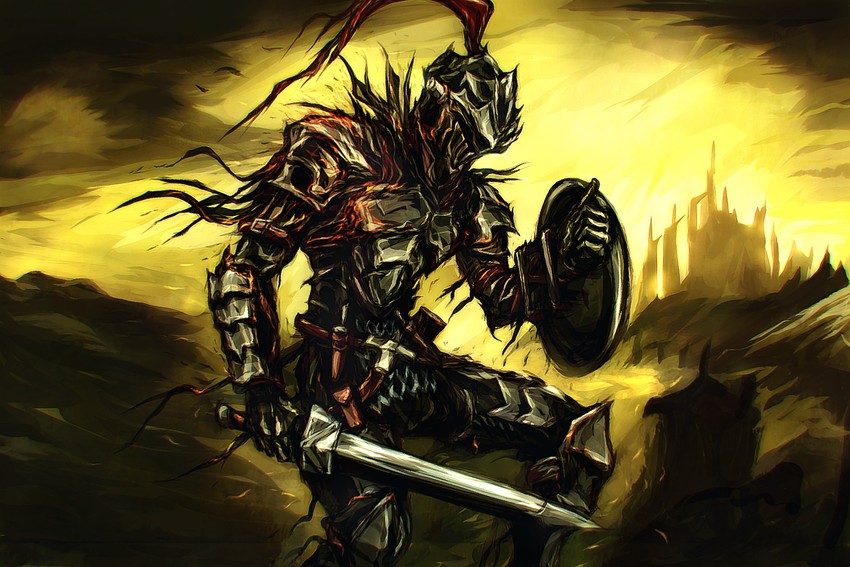 goblin slayer (dark souls and 2 more) drawn by byneet