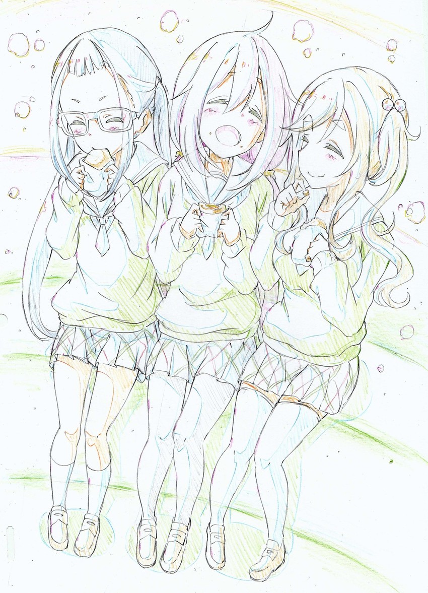 kagamihara nadeshiko, inuyama aoi, and oogaki chiaki (yurucamp) drawn by kitazinger