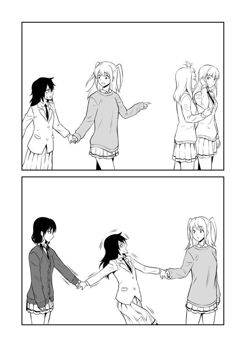 kuroki tomoko, tamura yuri, katou asuka, nemoto hina, and okada akane (watashi ga motenai no wa dou kangaetemo omaera ga warui!) drawn by aoki_kanji