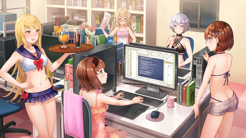 otori ai, mugendo saki, yanagiya kokoro, marie mahler, and tachibana nana (yumeutsutsu re:master)