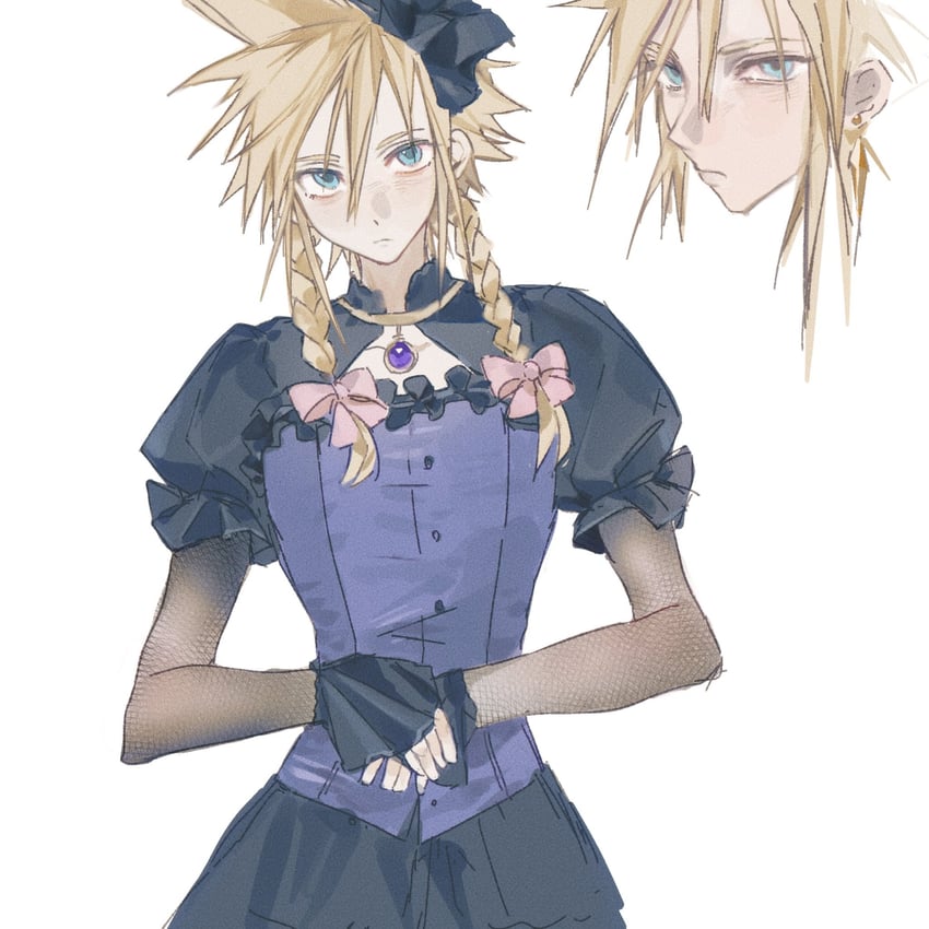 cloud strife (final fantasy and 2 more) drawn by kinokowa