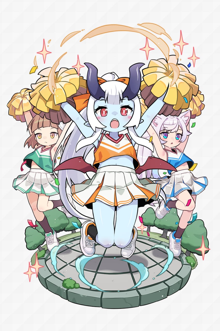 arum, couette, and piamo (world flipper) drawn by mwm5