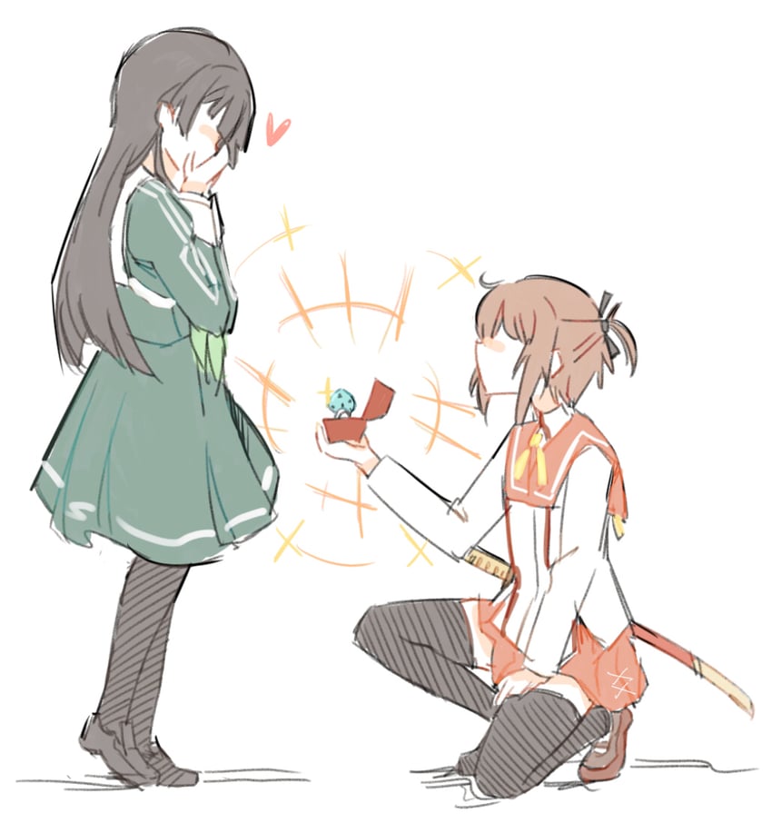 etou kanami and juujou hiyori (toji no miko) drawn by lionet0806